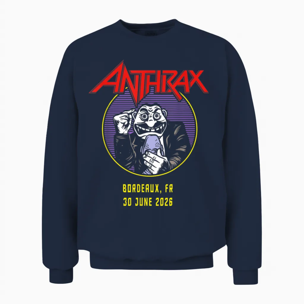 Anthrax World Tour 2026 Bordeaux Unisex Sweatshirt in Navy