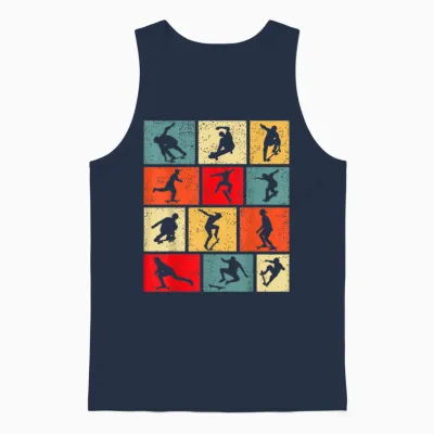 Skateboard Skater Jungen Kinder Herren Unisex Tank Top - Navy