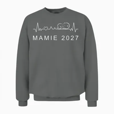 Mamie 2027 Battement De Cœur Annonce Grossesse Unisex Sweatshirt - Graphite Heather