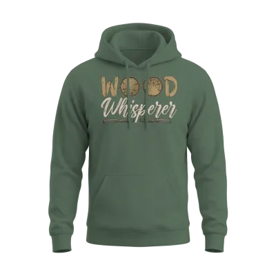 Woodturning Wood Whisperer Craftsmen Woodturner Unisex Hoodie - Military Green