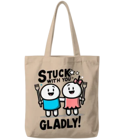 Stuck with You Badly Tote Bags - Natural