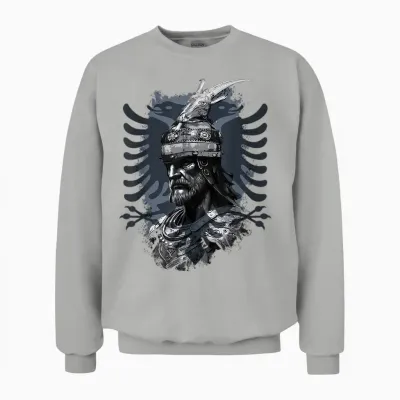 Albanien Albanischer Adler Kosovo Skënderbeu Skanderbeg Albanischer Nationalheld Adler Kosovo Albaner T-Shirt, Unisex Erwachsene Und Kinder, Schwarz, S, Eu 38/40 Unisex Sweatshirt - Ash