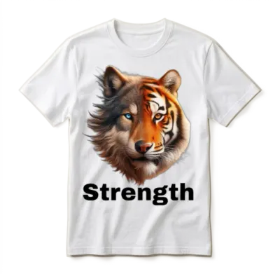 Tiger/wolf Strength Unisex T-Shirt - White