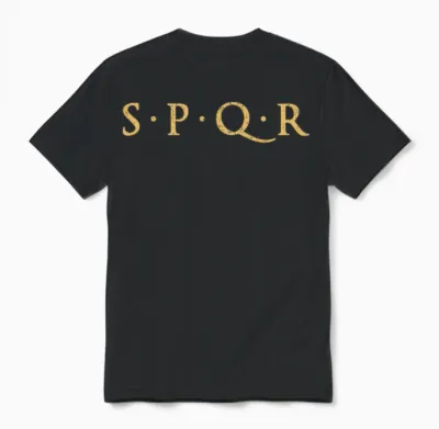 Spqr Senatus Populus Que Romanus Römische Republik Rom Unisex T-Shirt - Black