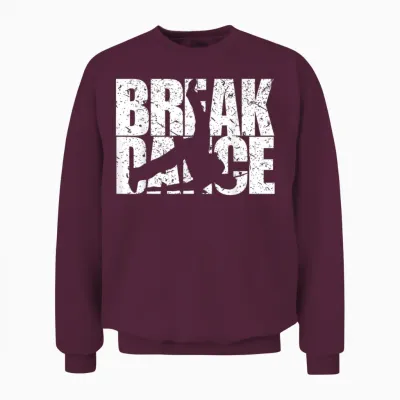 Break Dance Retro Windmill Hip Hop Gift for Kids T-Shirt, Black, S Unisex Sweatshirt - Maroon