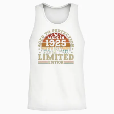 Jahrgang 1925 Retro Vintage Unisex Tank Top - White
