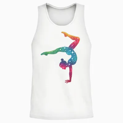 Gymnastics Unisex Tank Top - White