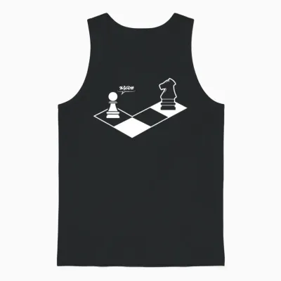 Retro Chess Unisex Tank Top - Black