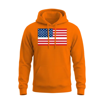 America Unisex Hoodie - Safety Orange