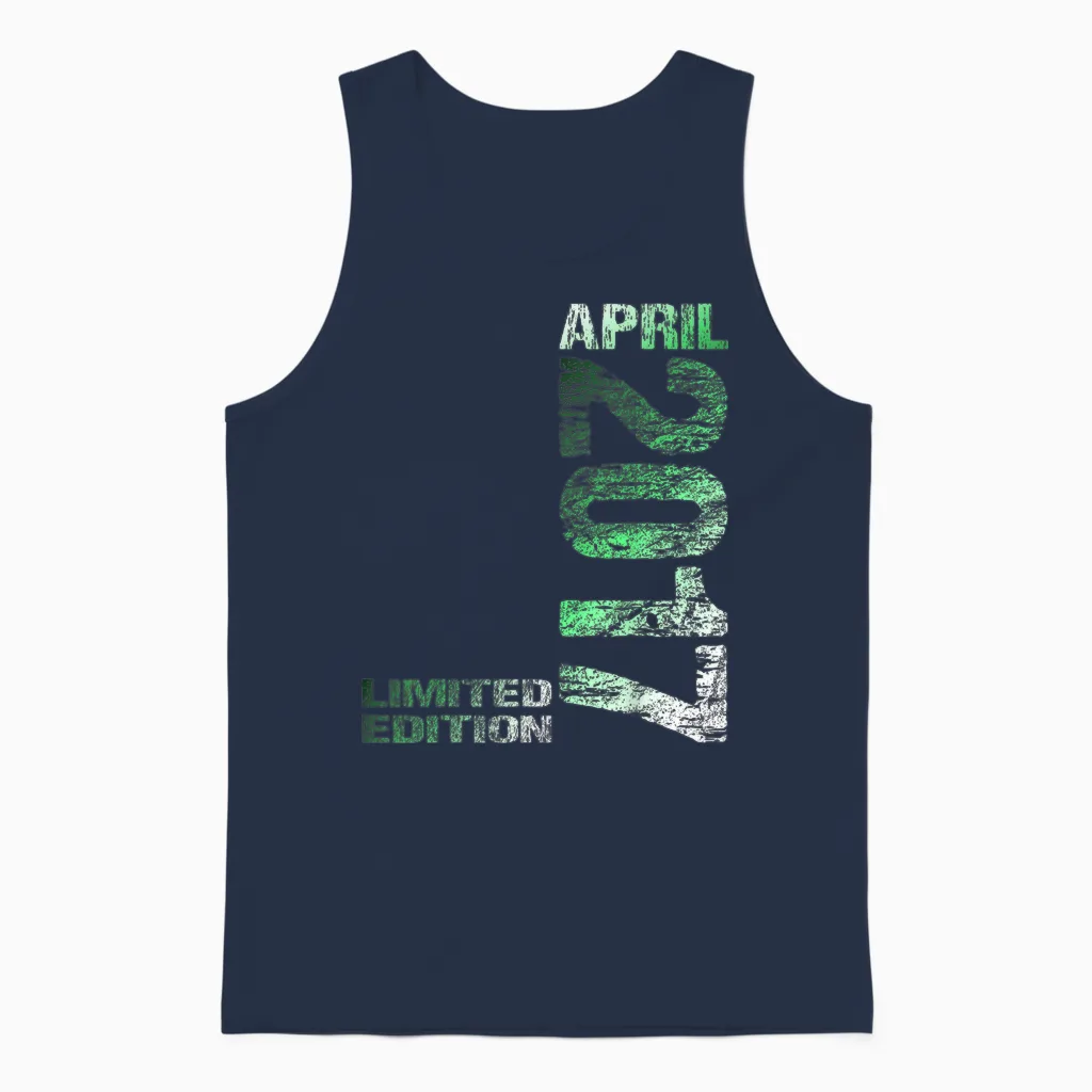 April 2017 Junge Mädchen 9. Geburtstag Limited Edition Unisex Tank Top in Navy