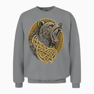 Ours Scandinave Noué – Ours Viking Unisex Sweatshirt - Sport Grey