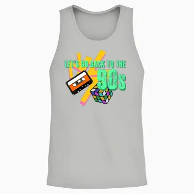 1990 90s Retro Unisex Tank Top - Ash