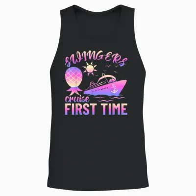 Swingers Adult Cruise First Time Funny Swinger Lifestyle Unisex Tank Top - Black