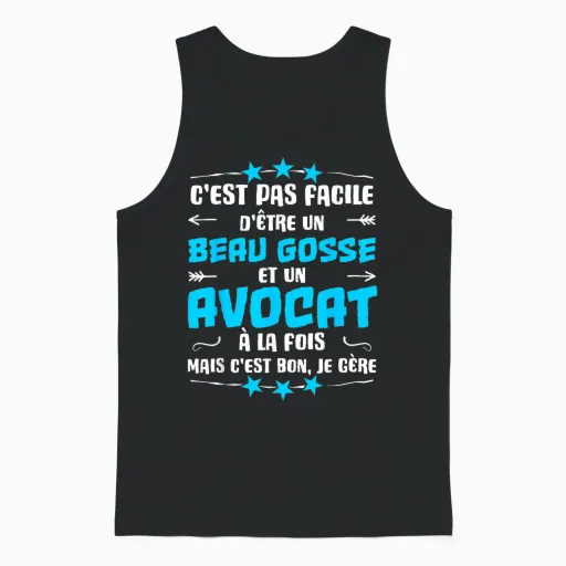 Humour Lawyer and Beau Gosse Gift Craft Unisex Tank Top - Black