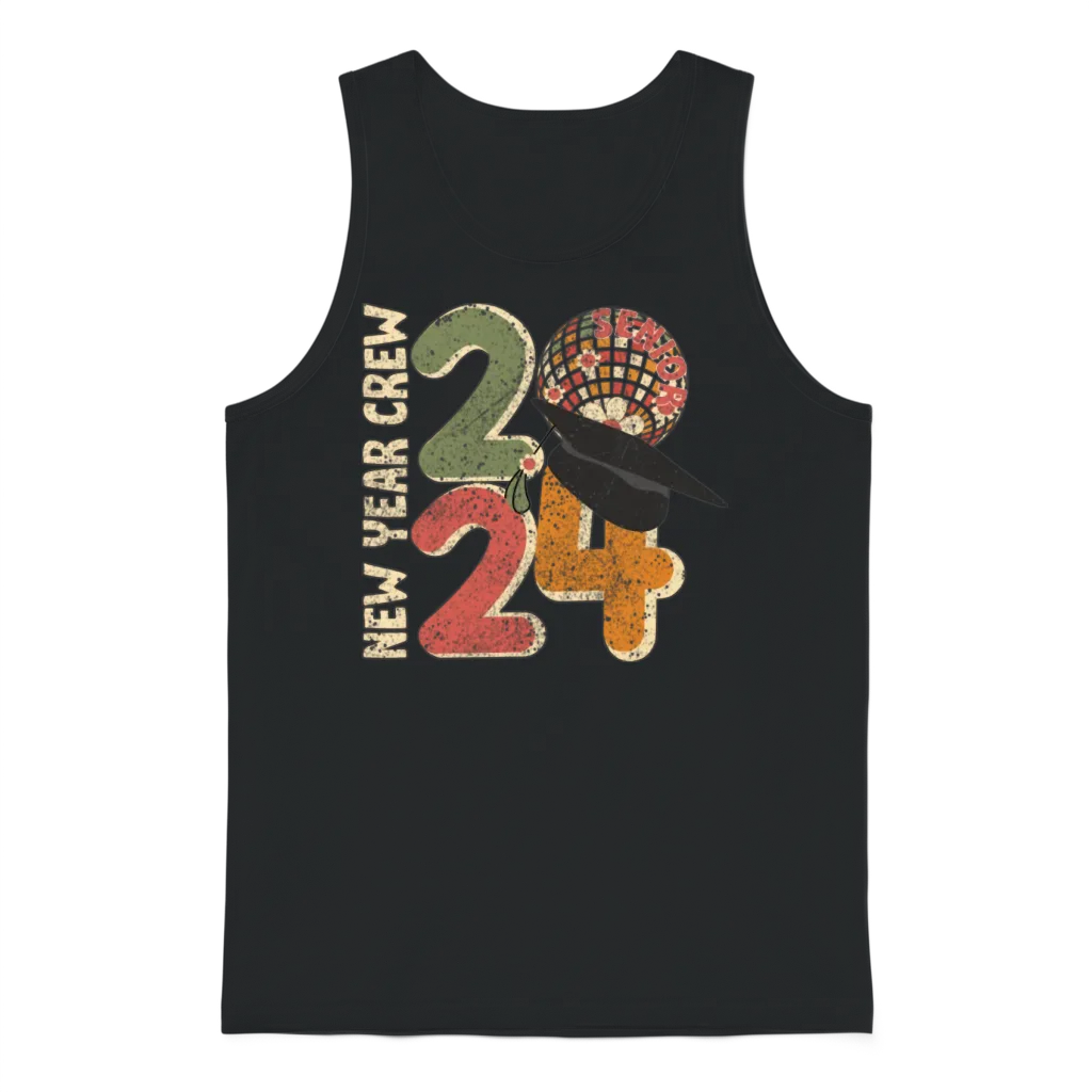 Retro 2024 Sublimation Unisex Tank Top - Black