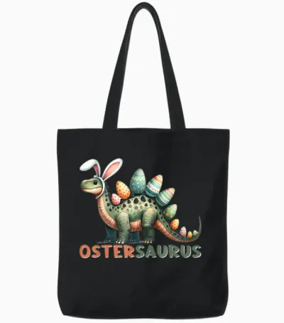 Ostergeschenke Ostern Outfit Junge Mädchen Dinosaurier Dino Tote Bags - Black