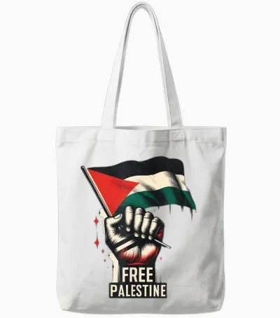 Free Palestine, Palestine, Gaza, Palestinian Pride Gift T-Shirt, Black, S Tote Bags - White