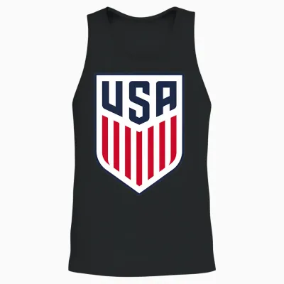 Kids Officially Licensed Us Men's National Team Usmnt Gear, Crest Unisex Tank Top - Black