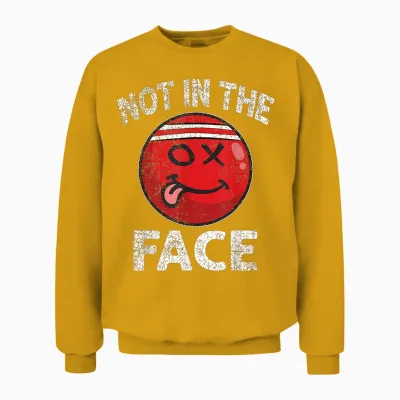 Nicht in Das Gesicht Roter Völkerball Brennball Unisex Sweatshirt - Gold
