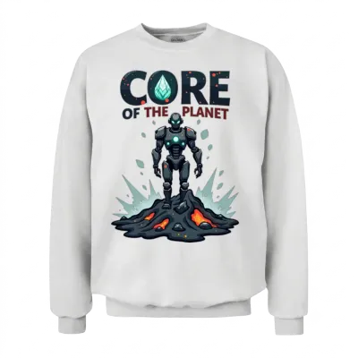 Embrace Earth's Power with Core of the Planet Unisex Sweatshirt - White