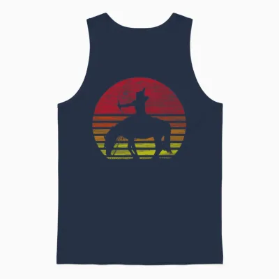 Native American Horse Unisex Tank Top - Navy