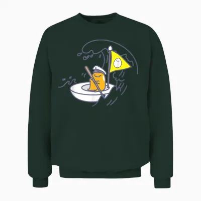 Gudetama the Lazy Egg Sail Away Unisex Sweatshirt - Forest