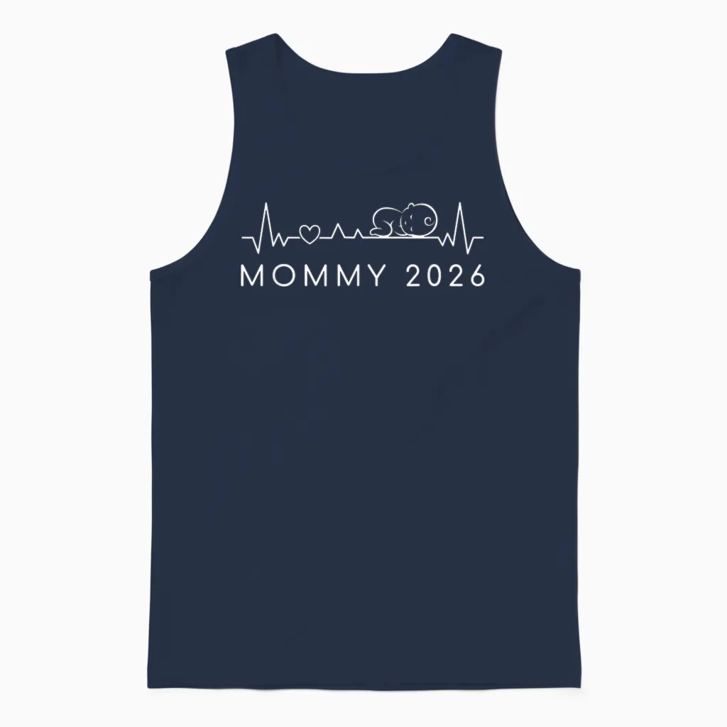 Mommy 2026 Baby Ankündigung for Soon to Be World's Best Mom Unisex Tank Top in Navy