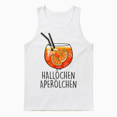 Official Spritz Club Fun I New!!! T-Shirt with German Text, White Unisex Tank Top - White