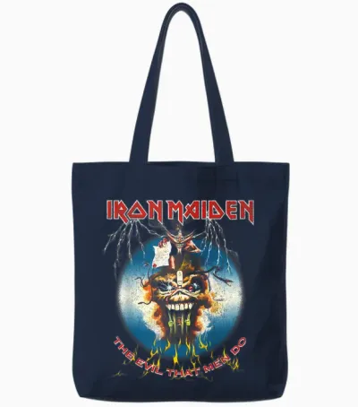 Iron Maiden - the Evil That Men Do Tote Bags - Navy