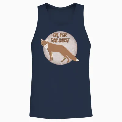 Oh, for Fox Sake! Unisex Tank Top - Navy
