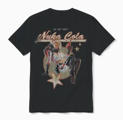 Fallout Video Game Retro Nuka Cola Ad Unisex T-Shirt - Black
