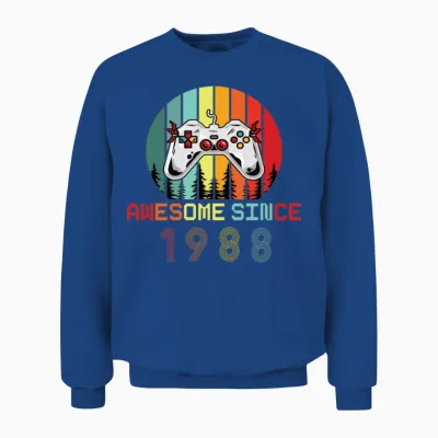 Awesome Since 1974 Birthday 1974 Vintage 1974 Unisex Sweatshirt - Royal