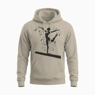 Gymnast Balance Beam Artistic Gymnastics Unisex Hoodie - Sand