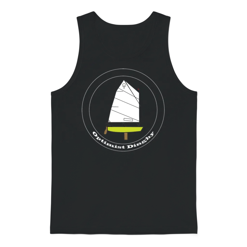 Optimist Sailing Dinghy Unisex Tank Top - Black