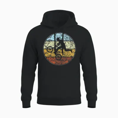 Bmx Retro Unisex Hoodie - Black