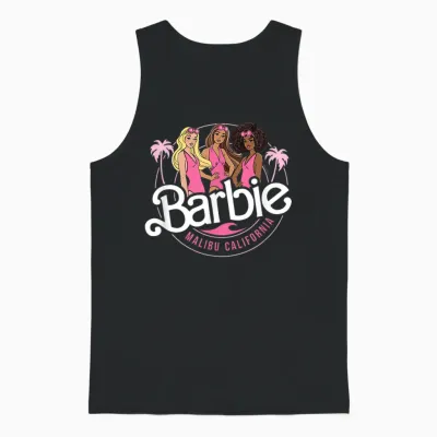 Barbie — Logo Der Malibu California Group Unisex Tank Top - Black