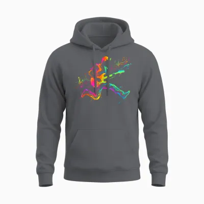 Guitar Player Guitarist for Man Child and Boy Unisex Hoodie - Charcoal