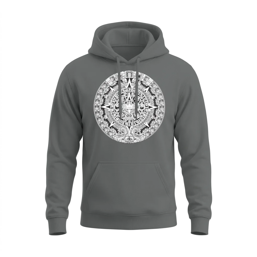 Aztec Mayan Calendar Unisex Hoodie - Graphite Heather