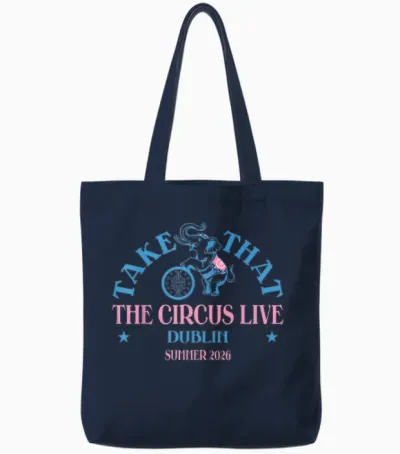 Take That the Circus Live Dublin Tote Bags - Navy
