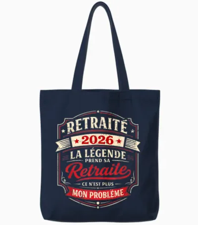 Retraité 2026 Homme Depart Retraite Humouristique Tote Bags - Navy