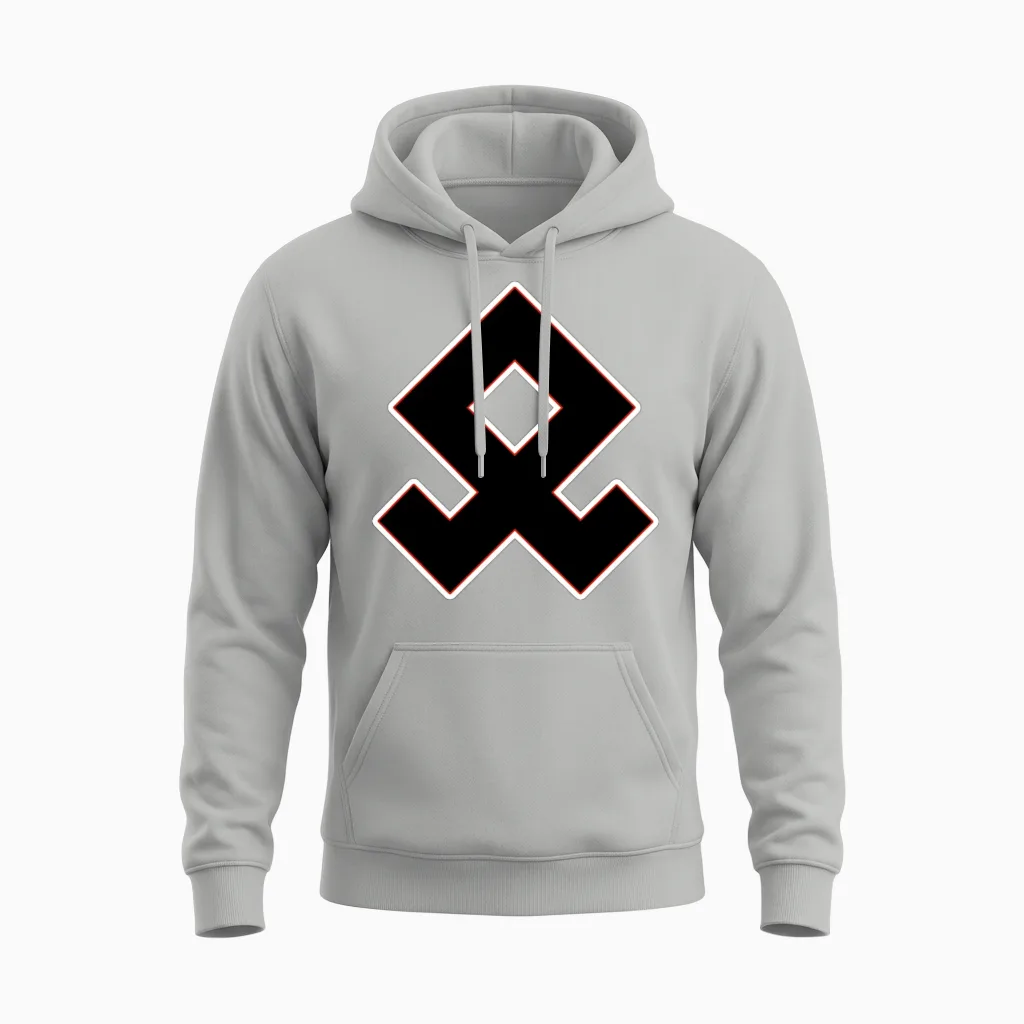 Odal Rune Unisex Hoodie in Ash