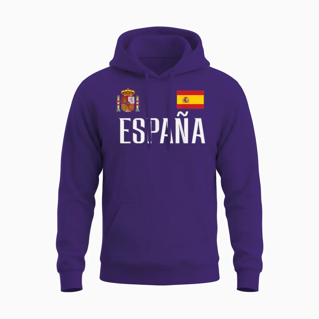 Spain Espana Men Women Unisex Hoodie in Purple