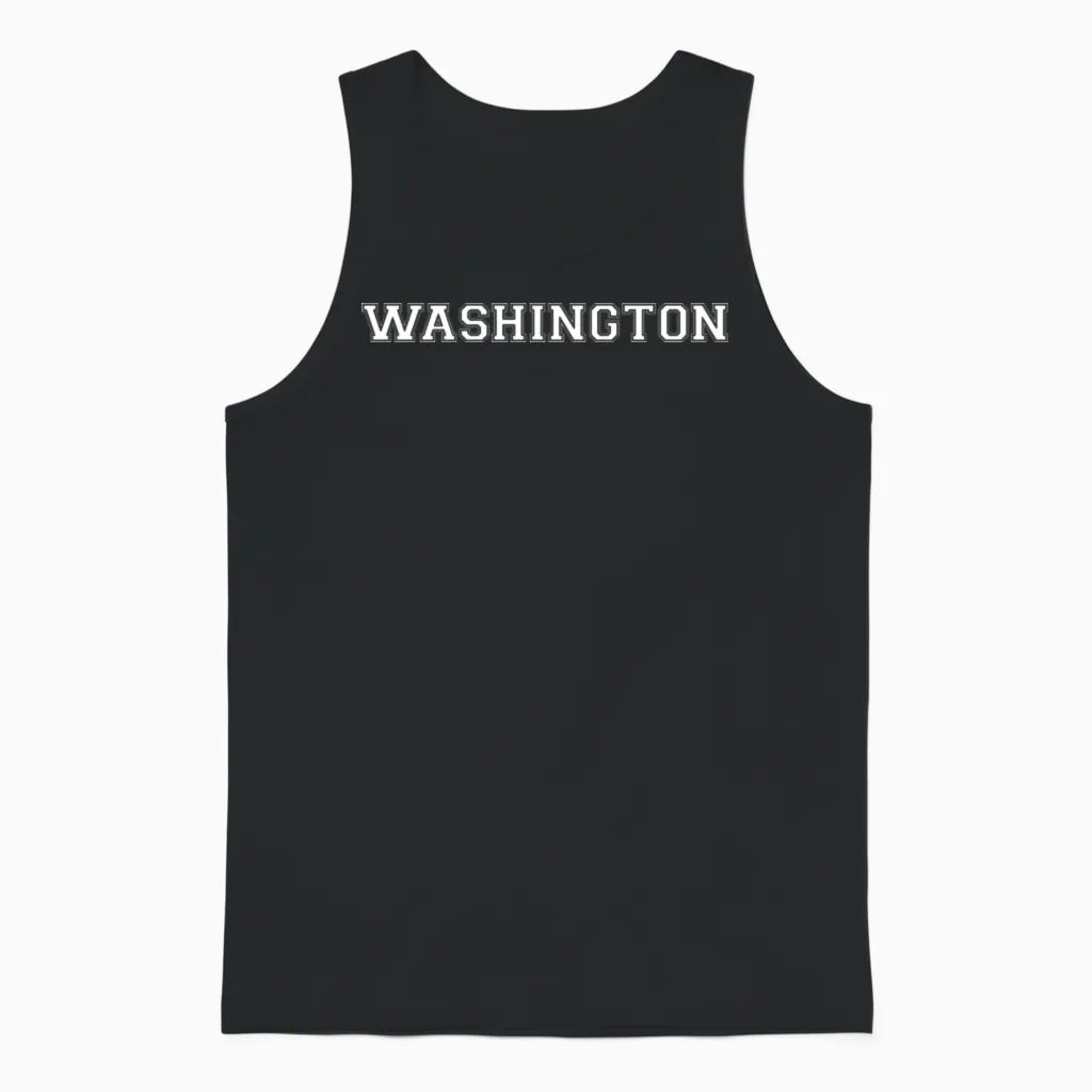 Washington Unisex Tank Top in Black