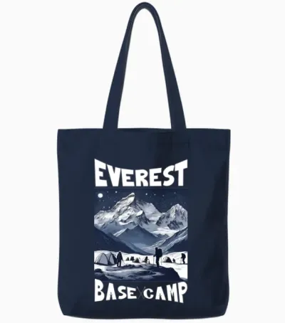 Everest Base Camp Adventure Tote Bags - Navy