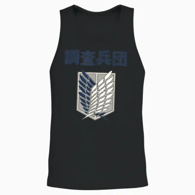 Attack on Titan Season 3 Alternative Scout Regiment Anime Unisex Tank Top - Black