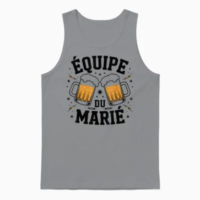 Married Team Stag Party Evg Team of the Groom T-Shirt, Black, S Unisex Tank Top - Sport Grey