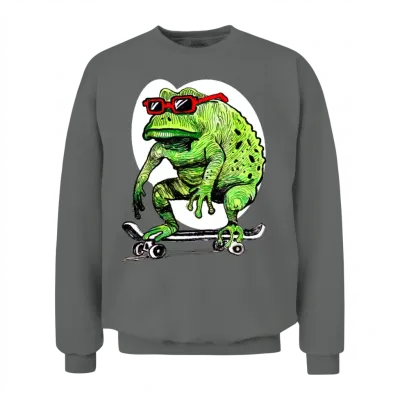 Skater Froggie Unisex Sweatshirt - Graphite Heather