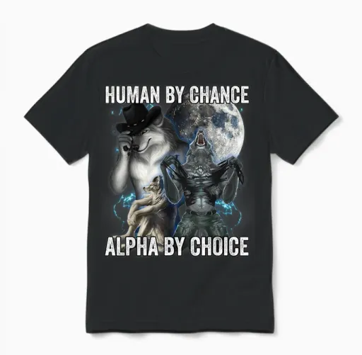 Human by Chance Alpha by Choice Unisex T-Shirt - Black