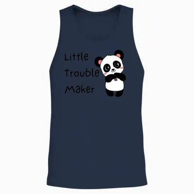 Little Trouble Maker Unisex Tank Top - Navy