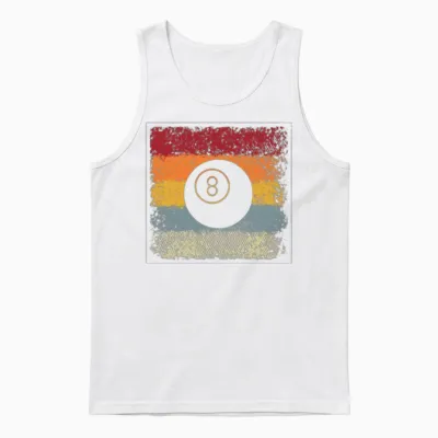 Billiards Retro Unisex Tank Top - White